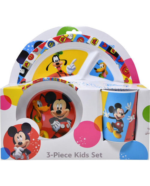 3-piece kids set with Mickey Mouse design in packaging