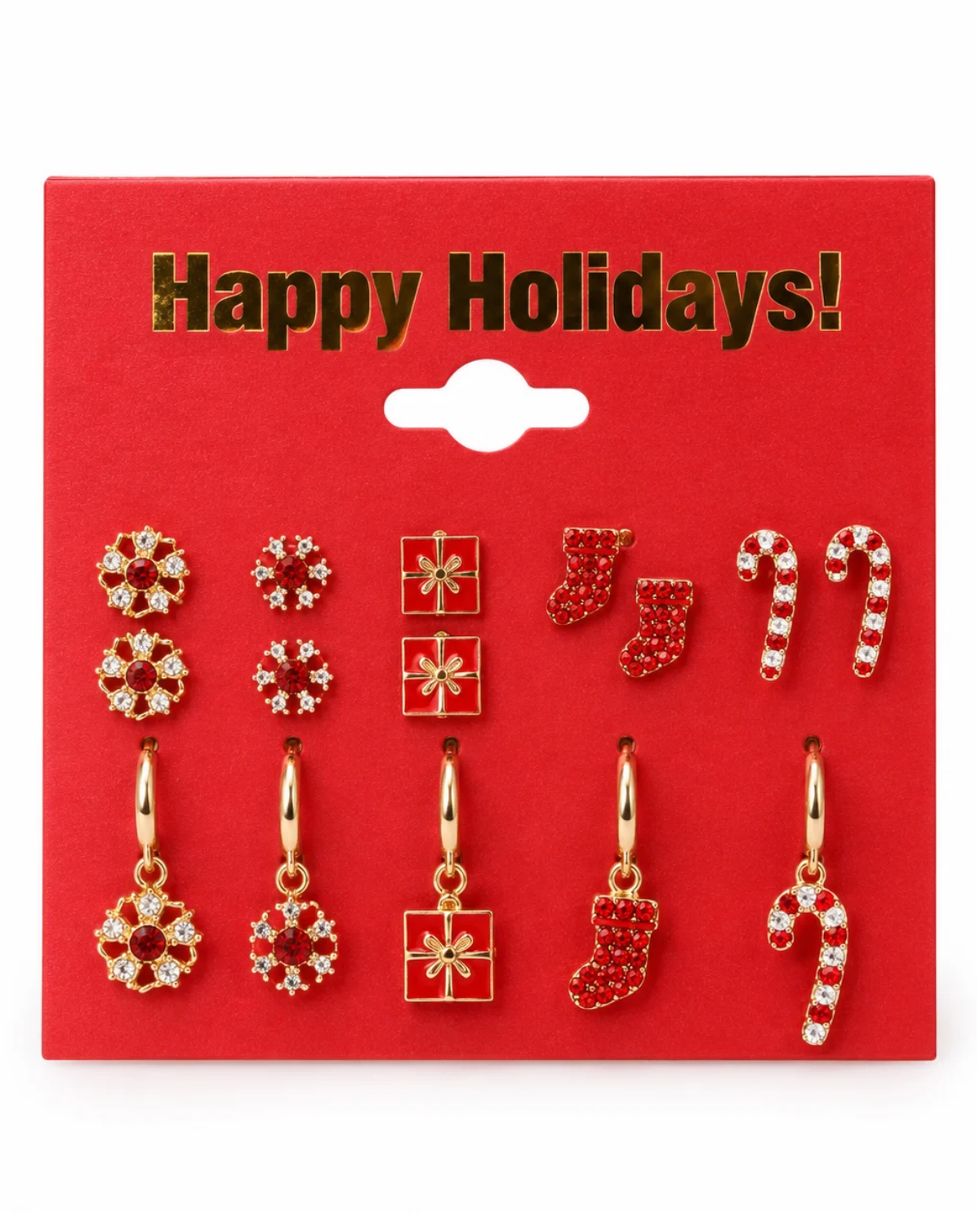 6 Piece Assorted Christmas Earrings