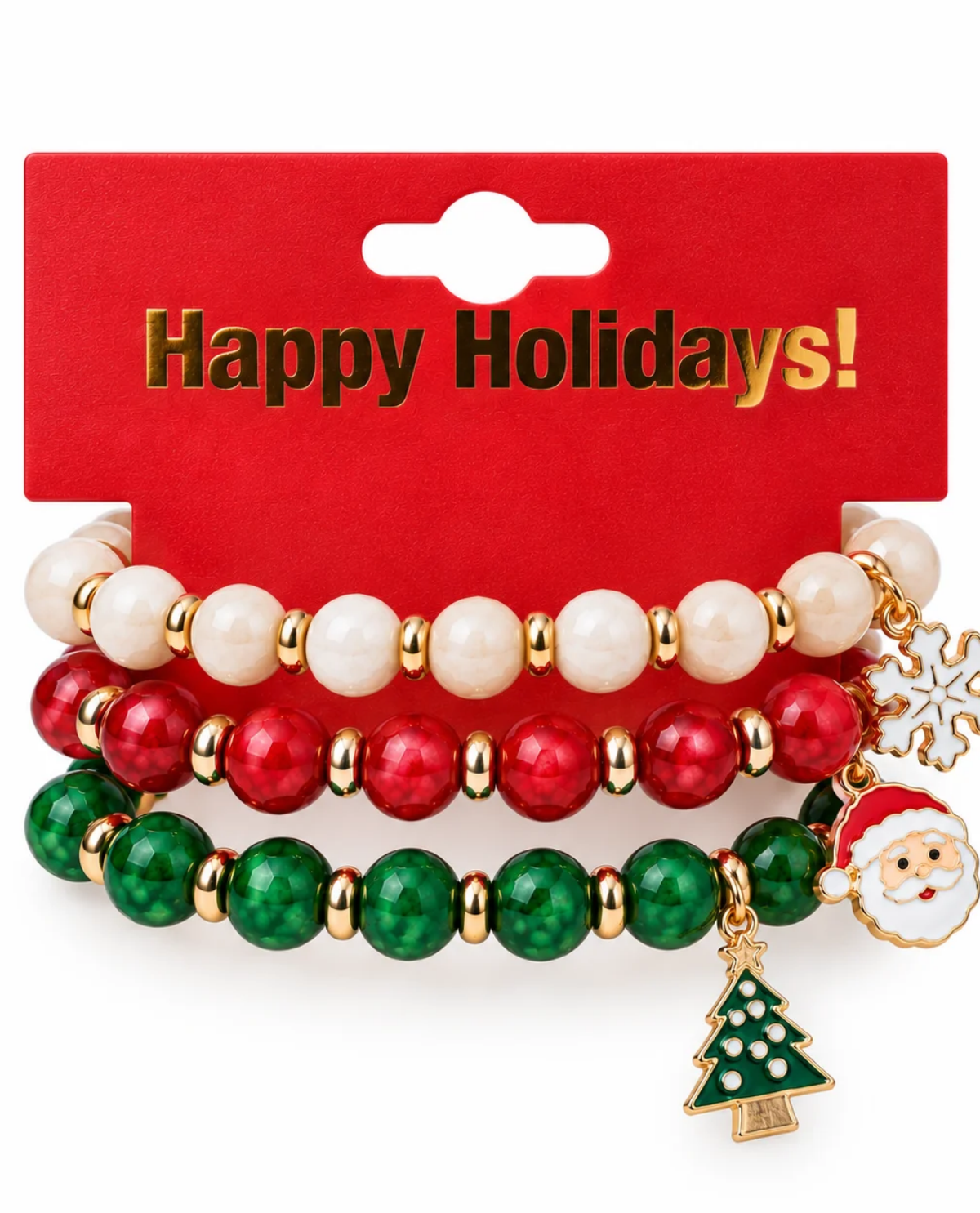 3 Piece Christmas Stretch Bracelets