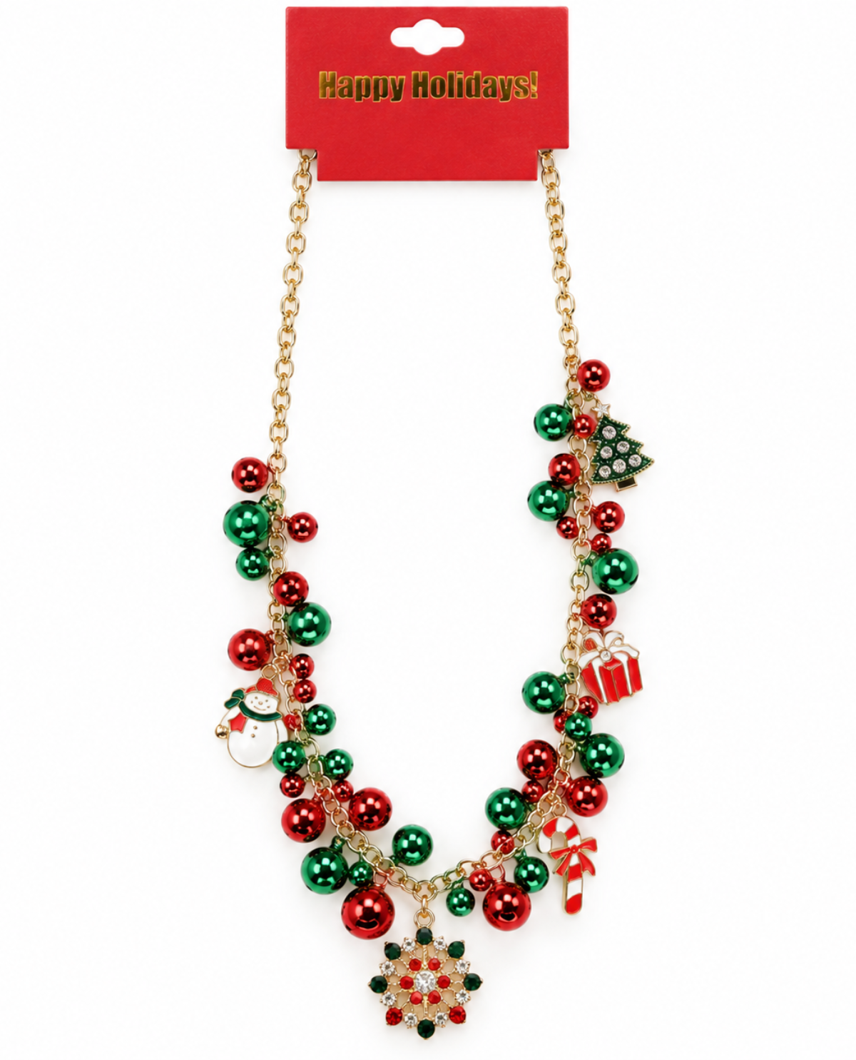 Bell Cluster Christmas Charm Necklace