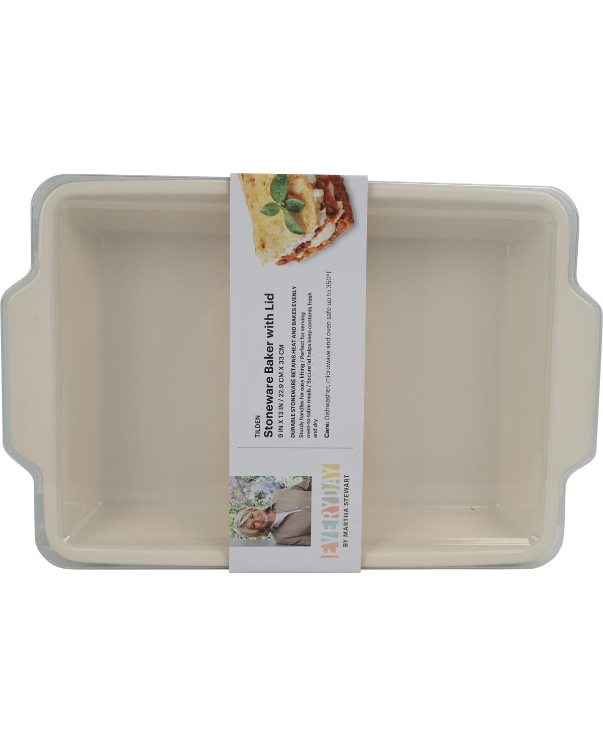 Everyday by Martha Stewart 9x13" Taupe Bake Dish with Lid