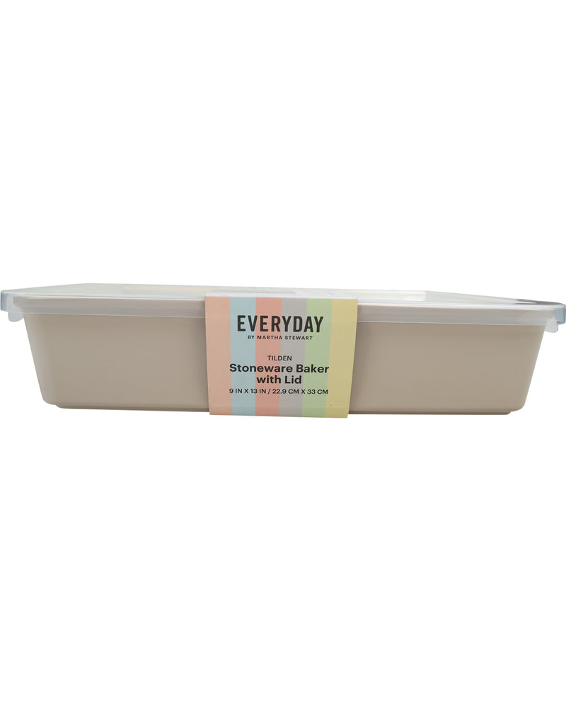 Everyday by Martha Stewart 9x13" Taupe Bake Dish with Lid
