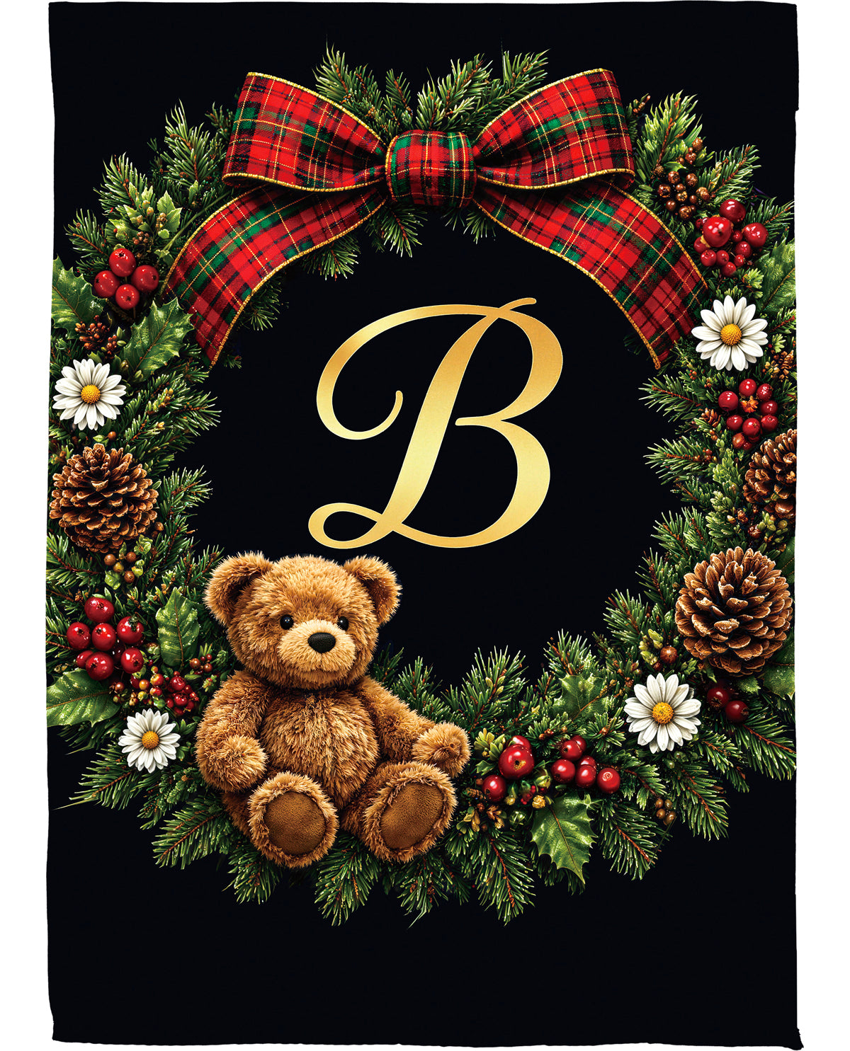 Evergreen Bear Monogram B