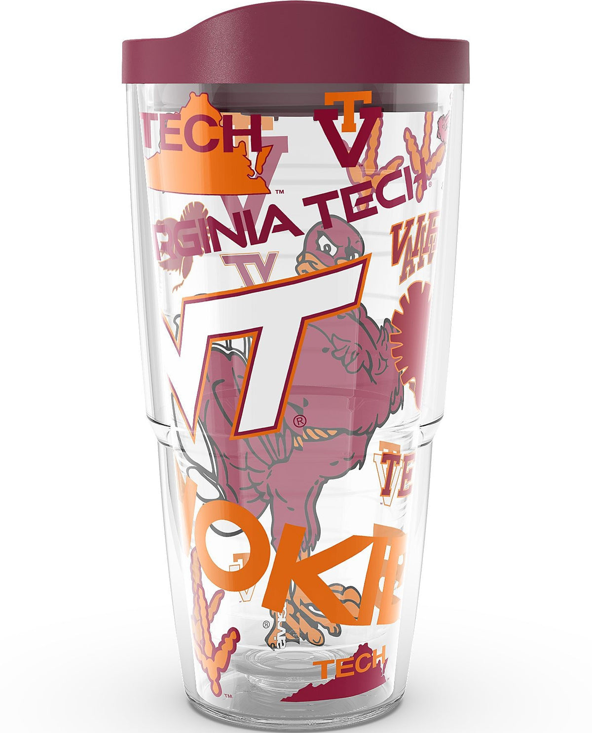 24oz Virgina Hokies All Over