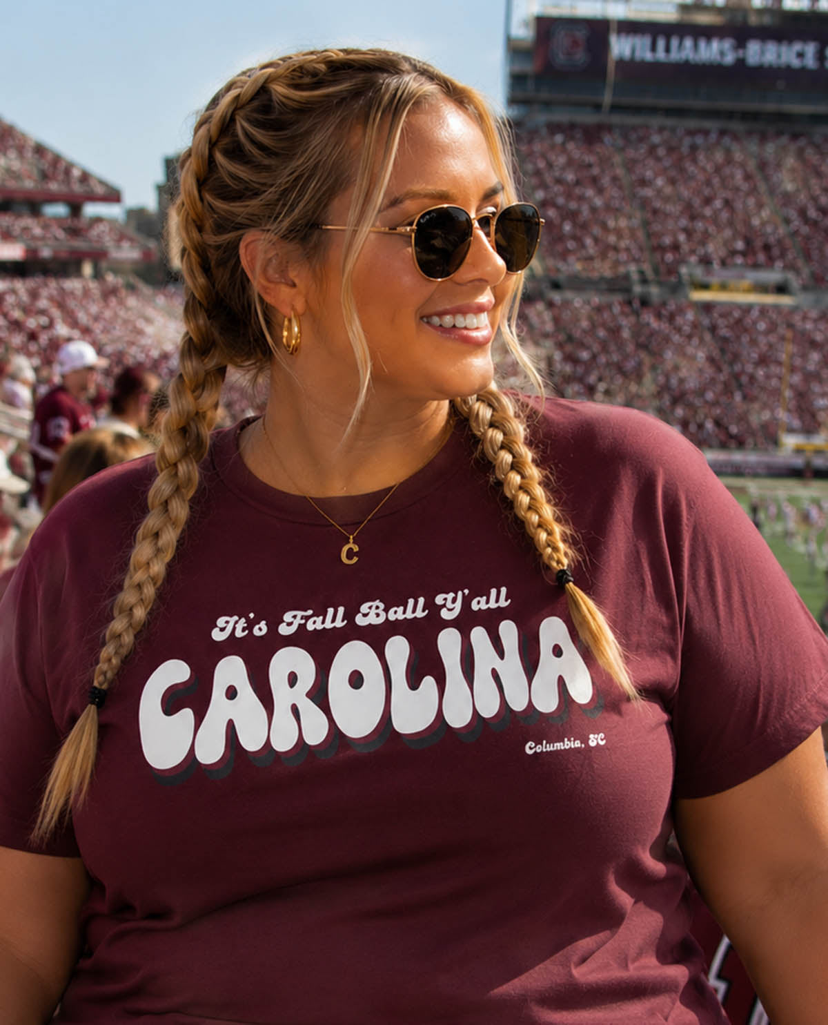 South Carolina Fall Ball Short Sleeve Screen Tee Maroon