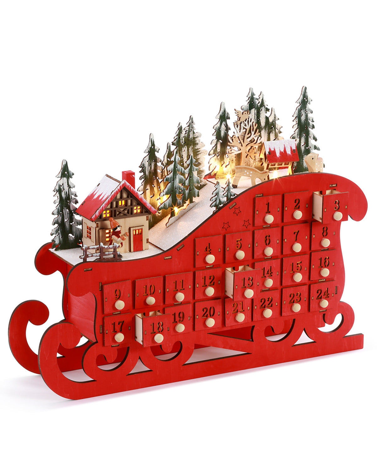 Lit Sleigh Advent Calendar