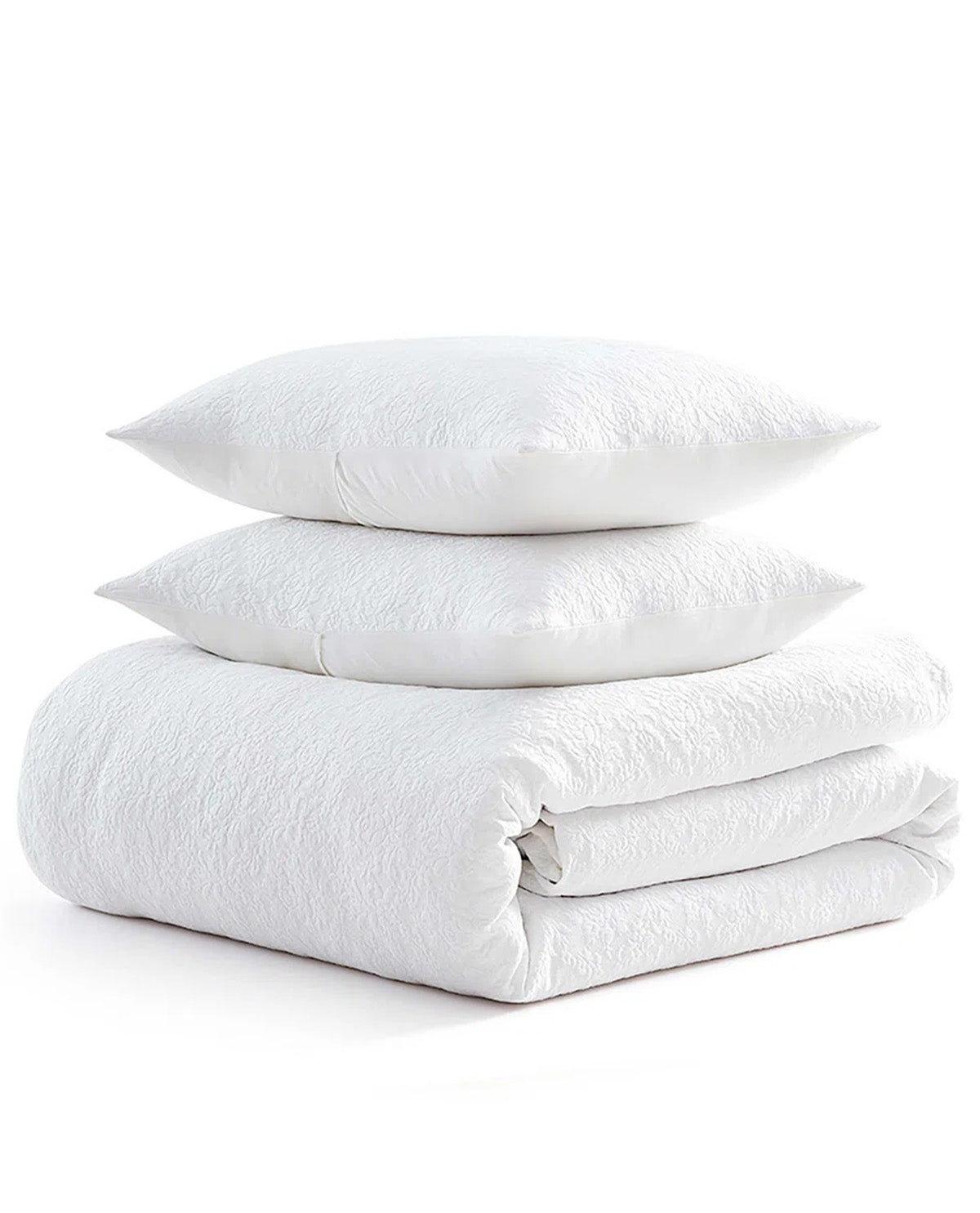 Martha Stewart Garden Trellis White Duvet Set F/Q