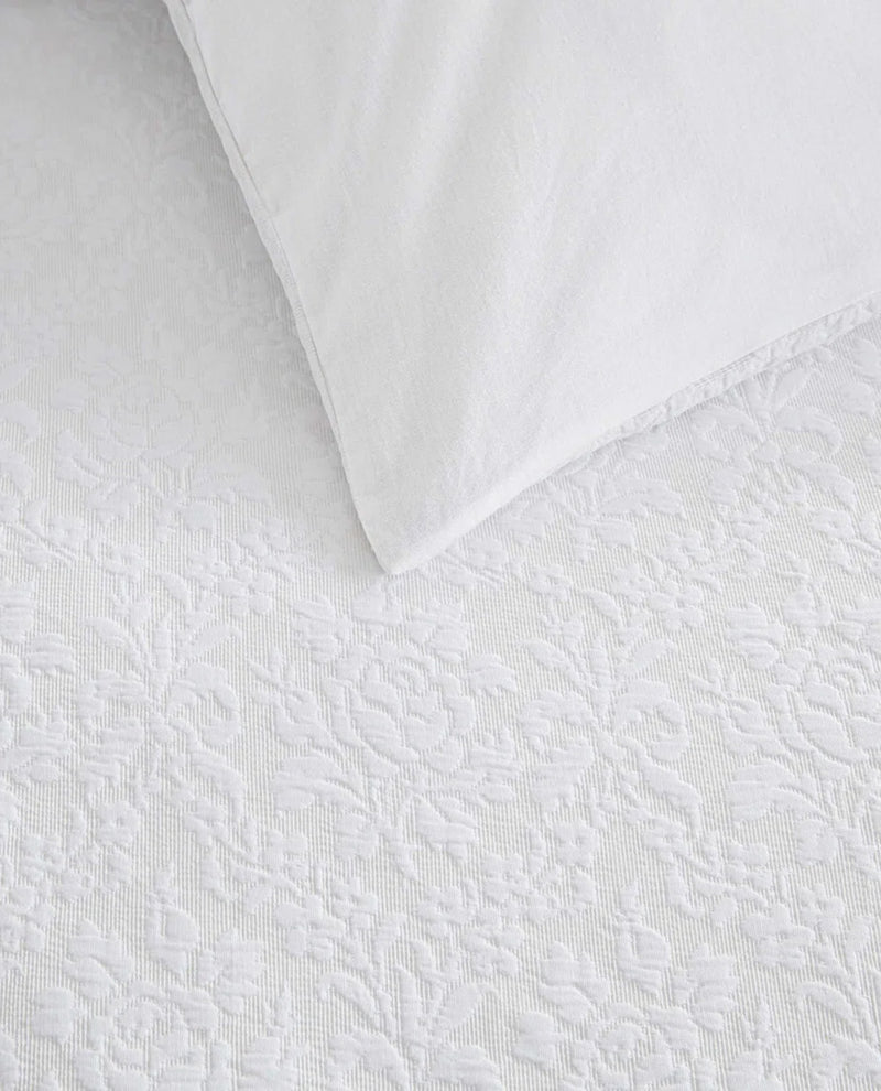 Martha Stewart Garden Trellis White Duvet Set F/Q