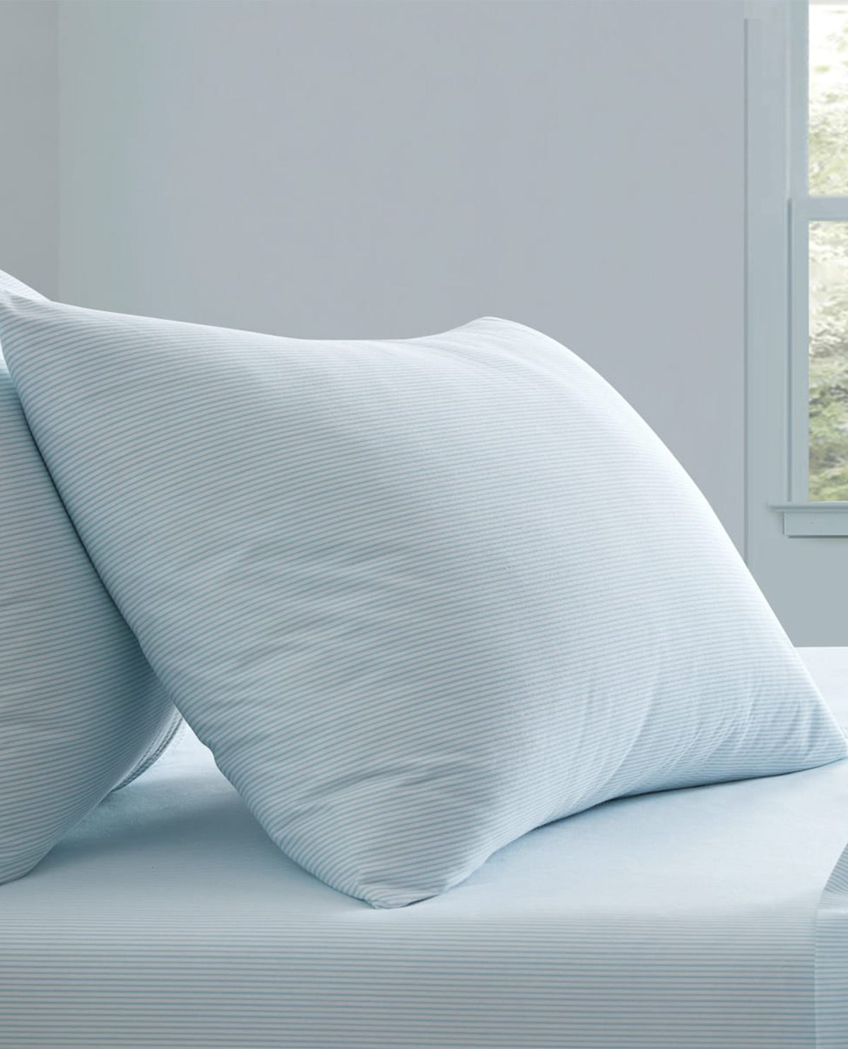 Martha Stewart Core Blue Stripe King Sheet Set