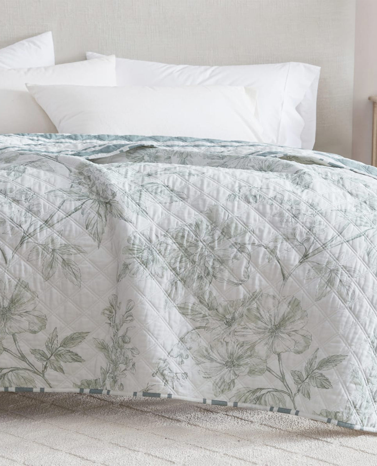 Vine Floral Green 50X70 Throw