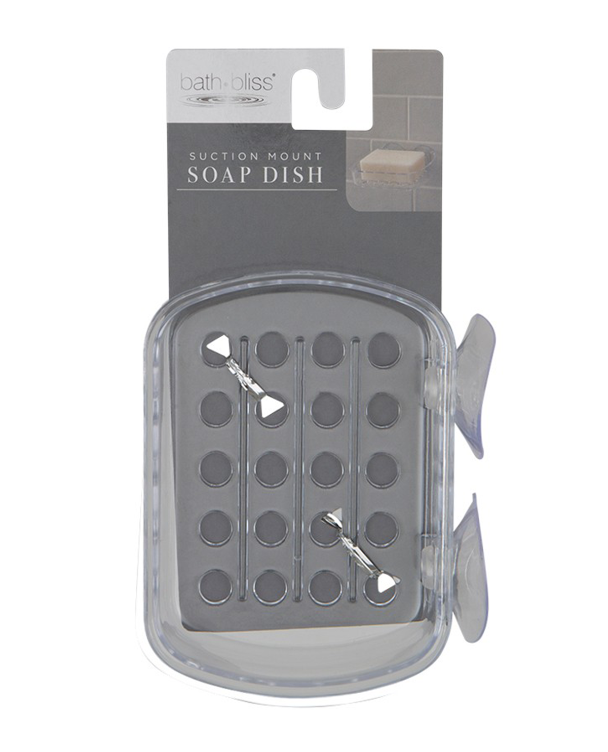 Clear Suction Soap Dish
