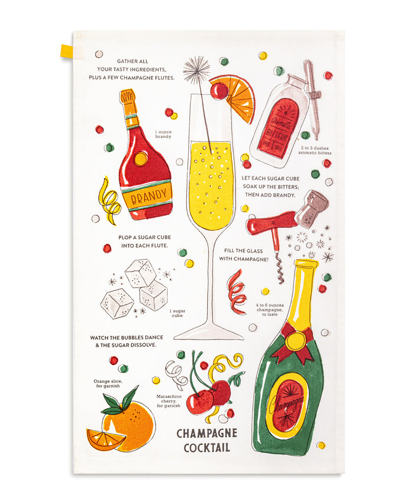 Demdaco Champagne Cocktail Bar Towel