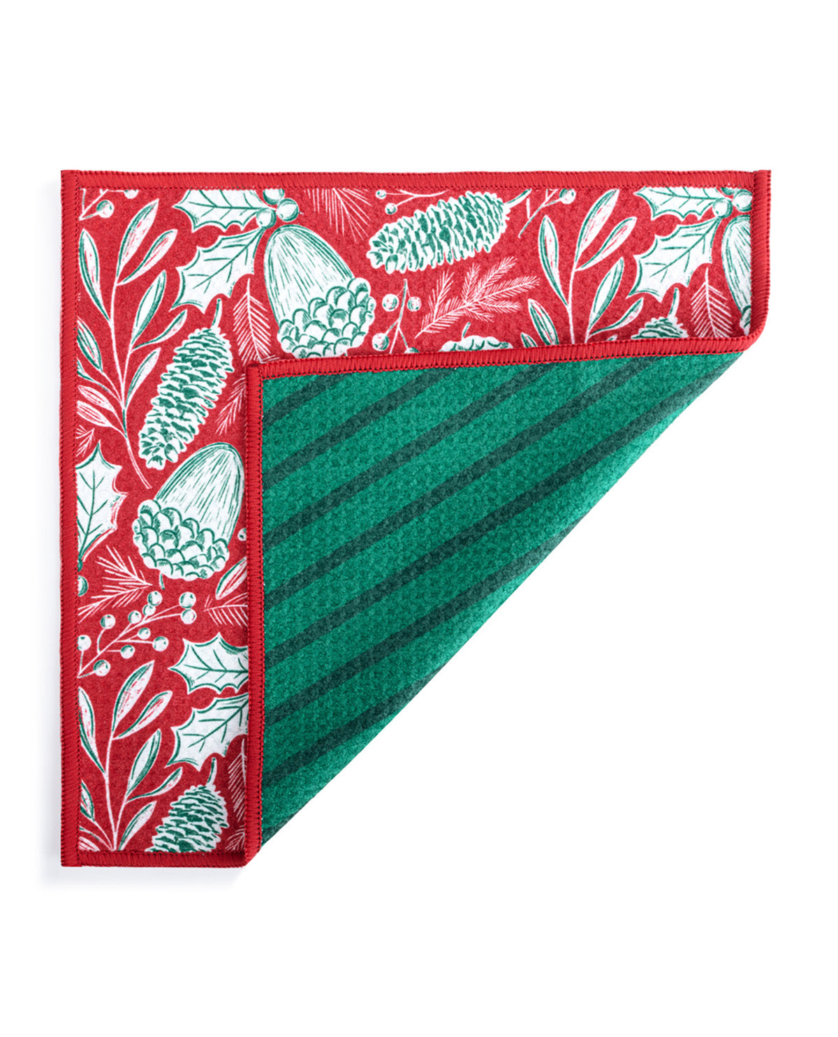 Demdaco Red Pinecone Dishcloth - Set of 2