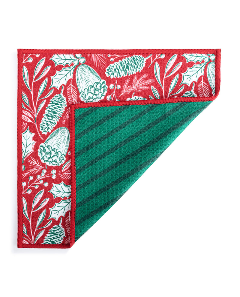 Demdaco Red Pinecone Dishcloth - Set of 2
