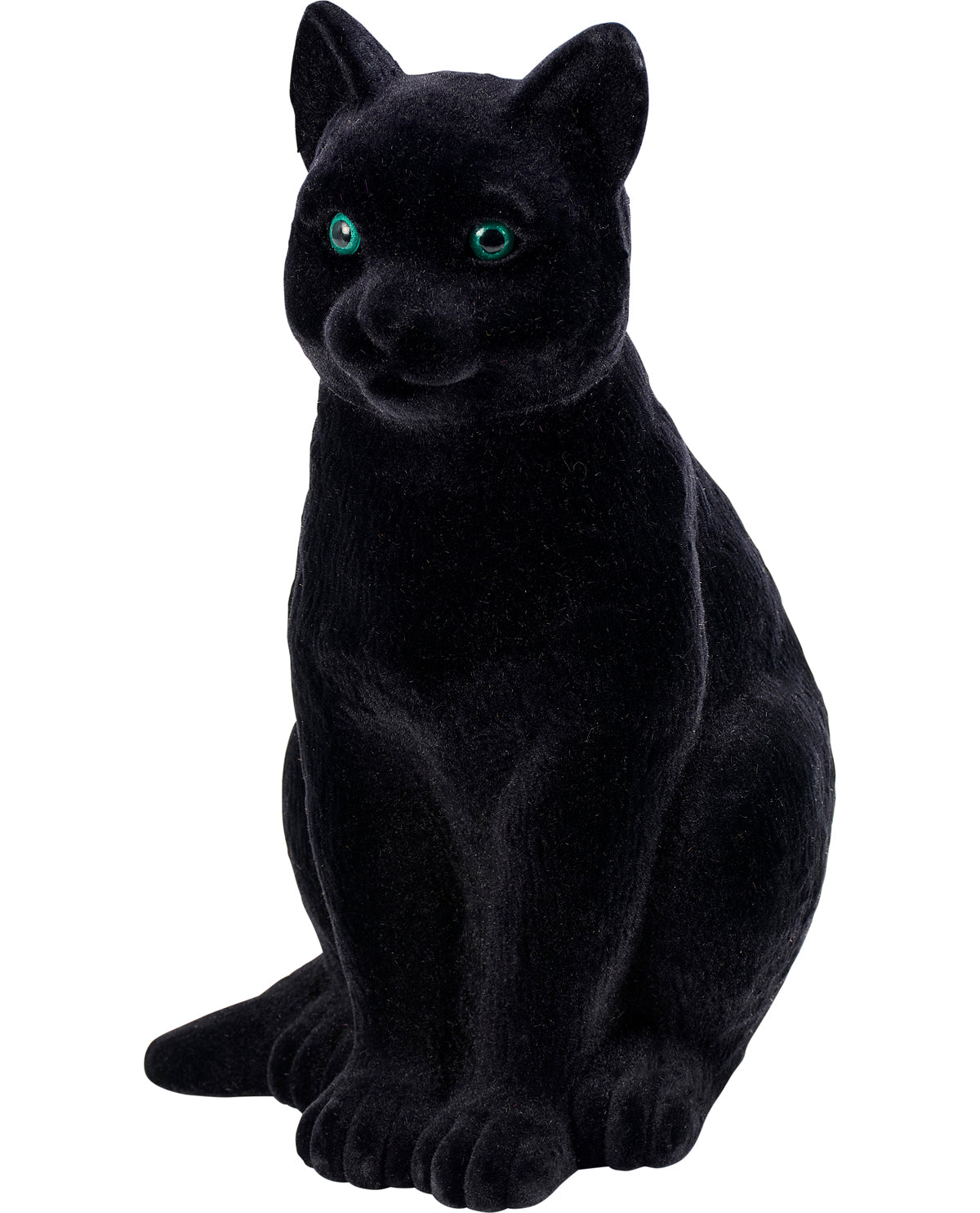 Fuzzy Black Cat Figurine