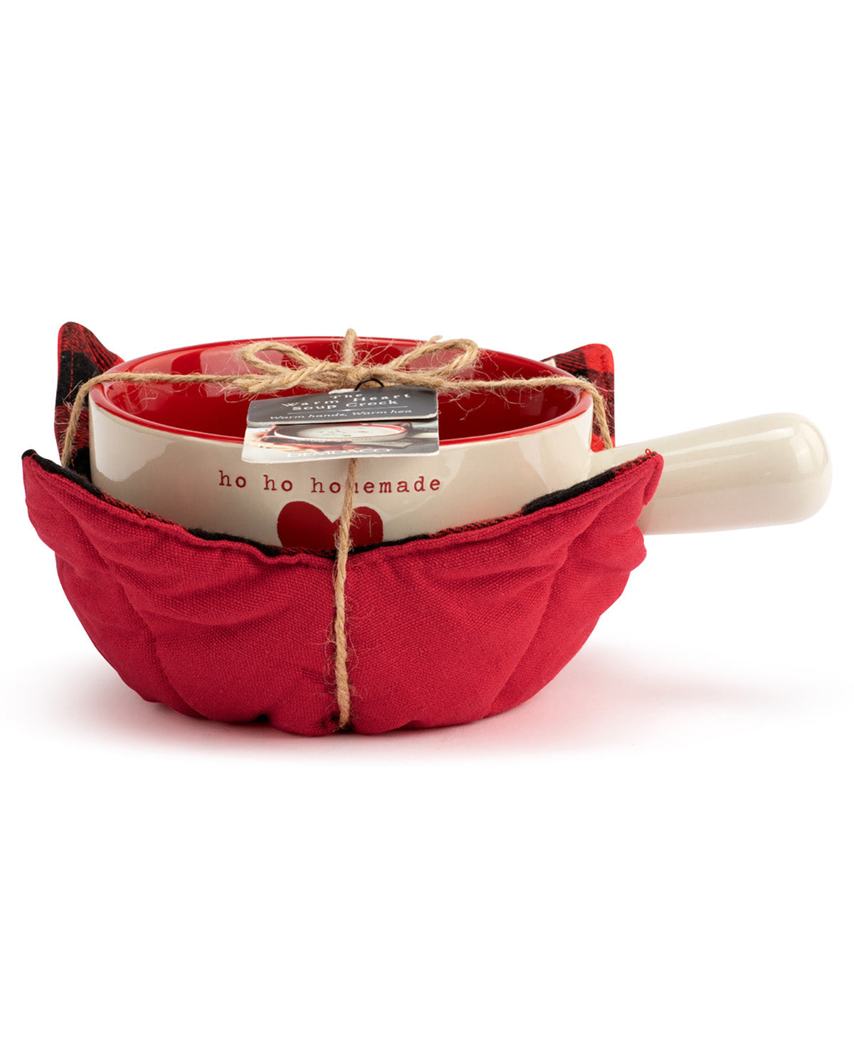 Ho Ho Homemade Soup Crock & Bowl Cozy