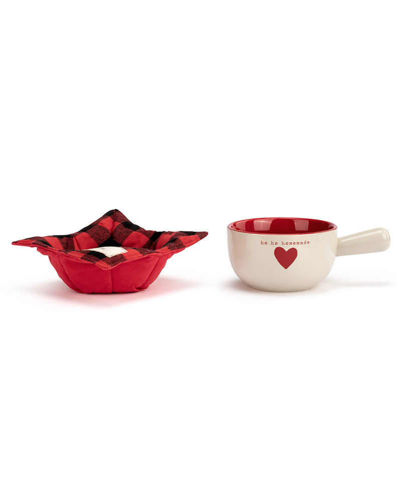 Ho Ho Homemade Soup Crock & Bowl Cozy