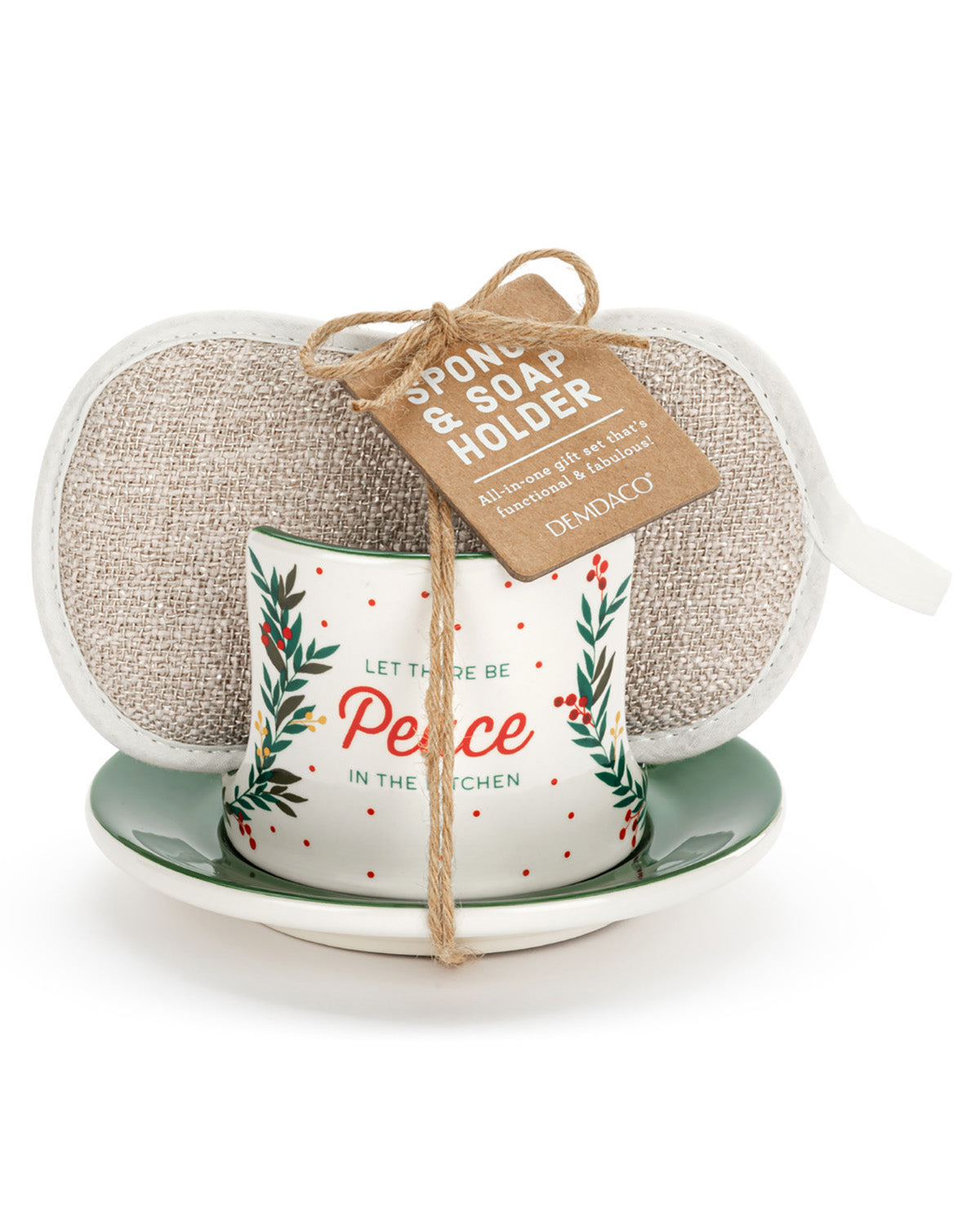 Let There Be Peace Soap Dish & Sponge