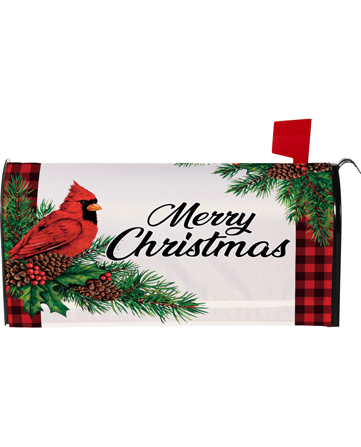 Evergreen Christmas Cardinal Mailbox Cover