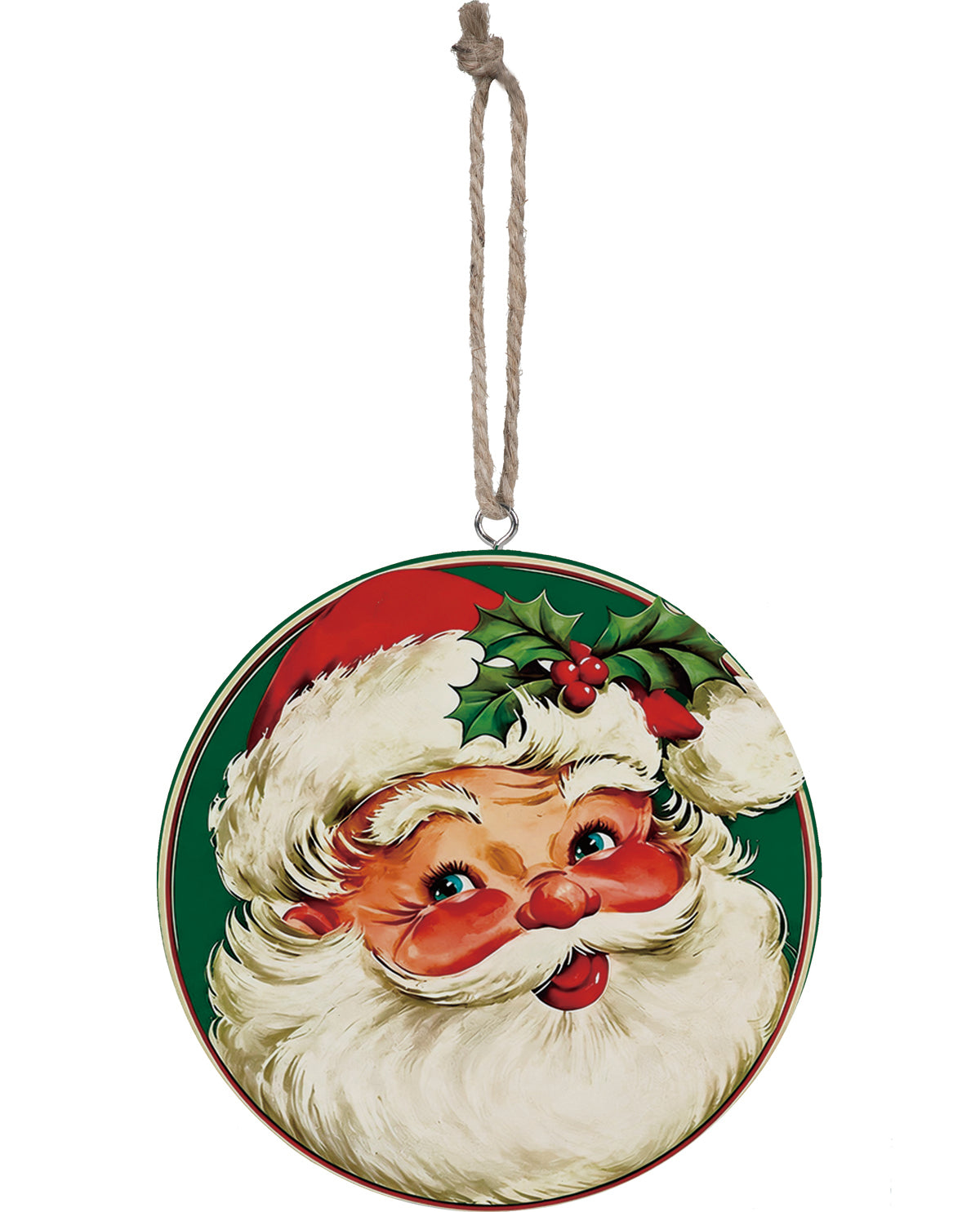 Evergreen We Believe Santa Wood Ornament