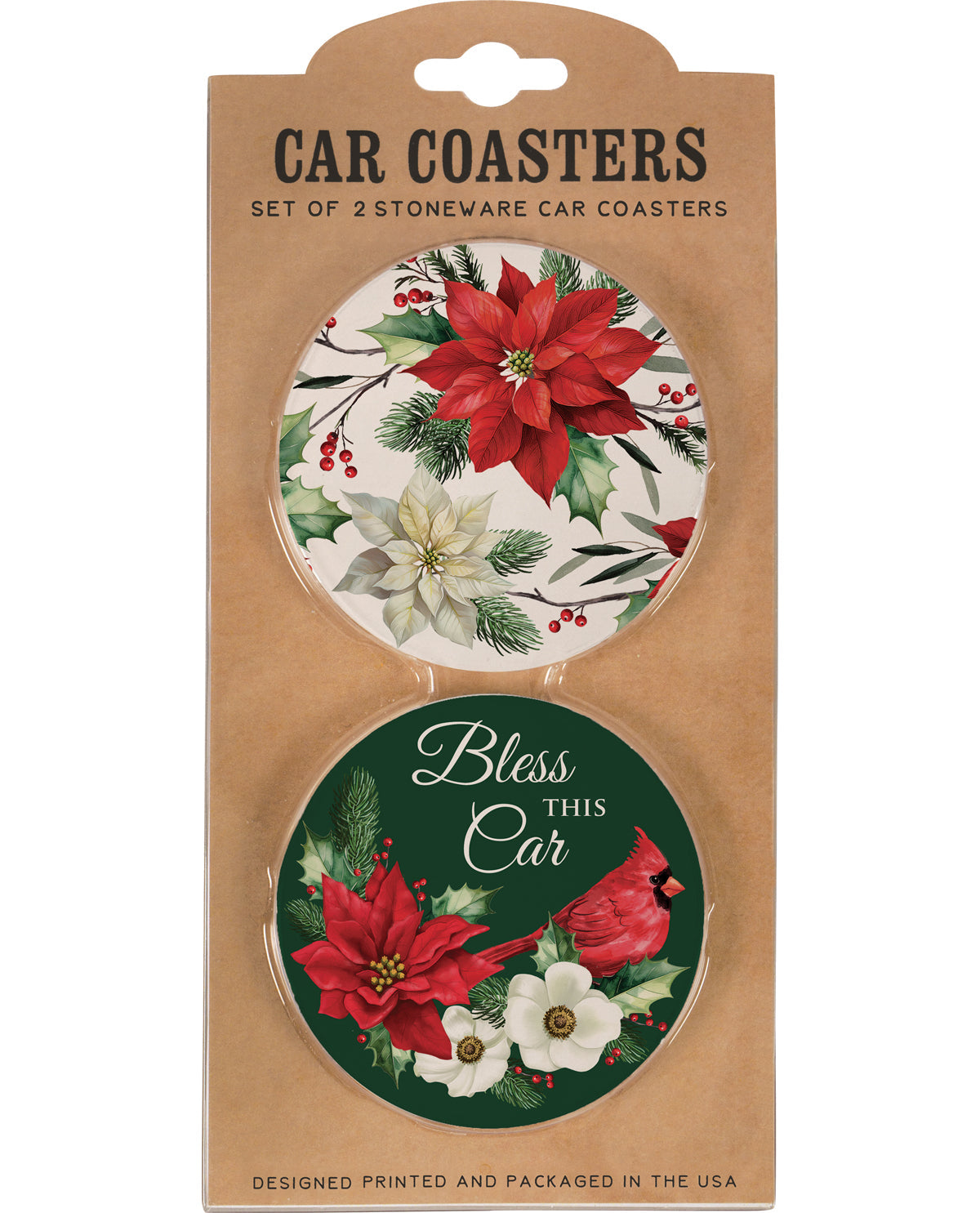 Bless This Car Coaster Set