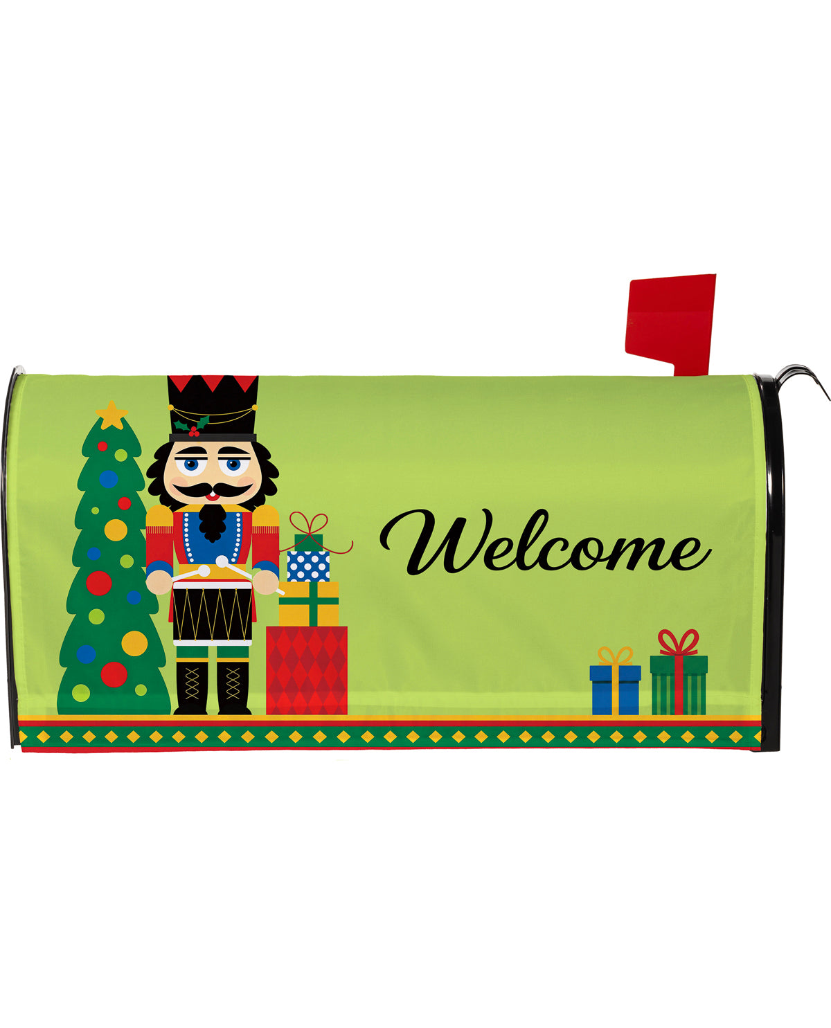 Evergreen Nutcracker Mailbox Cover