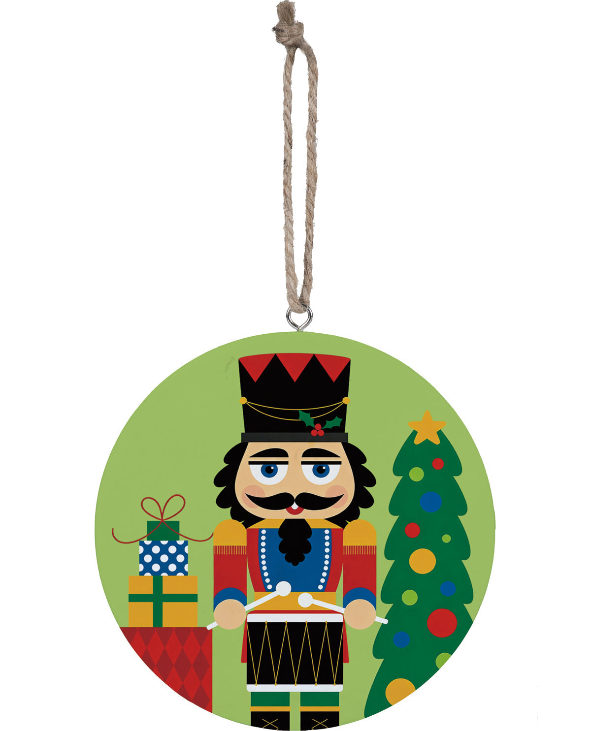 Evergreen Nutcracker Wood Ornament