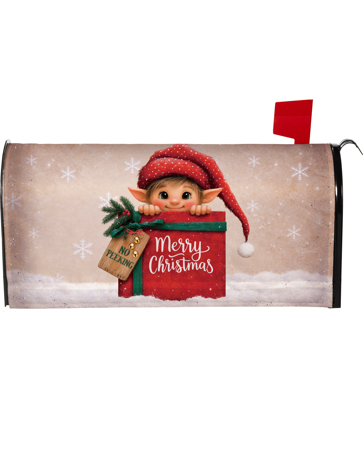 Evergreen Elf Mailbox Cover