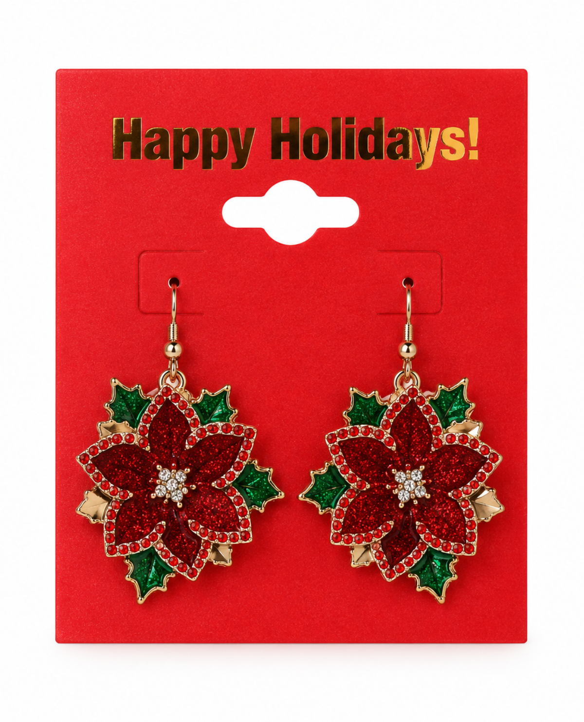 Poinsettia Earrings