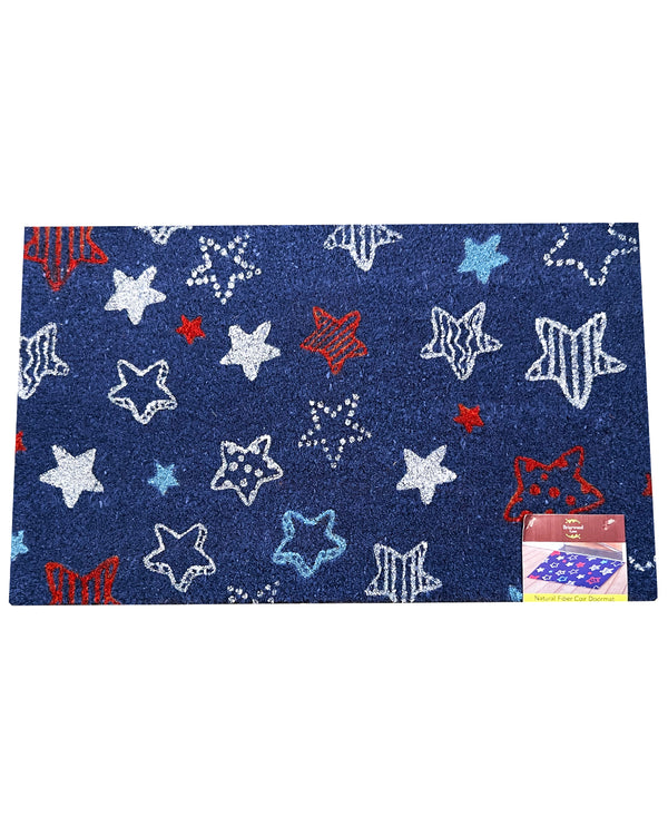 Napkin with star pattern on a blue background