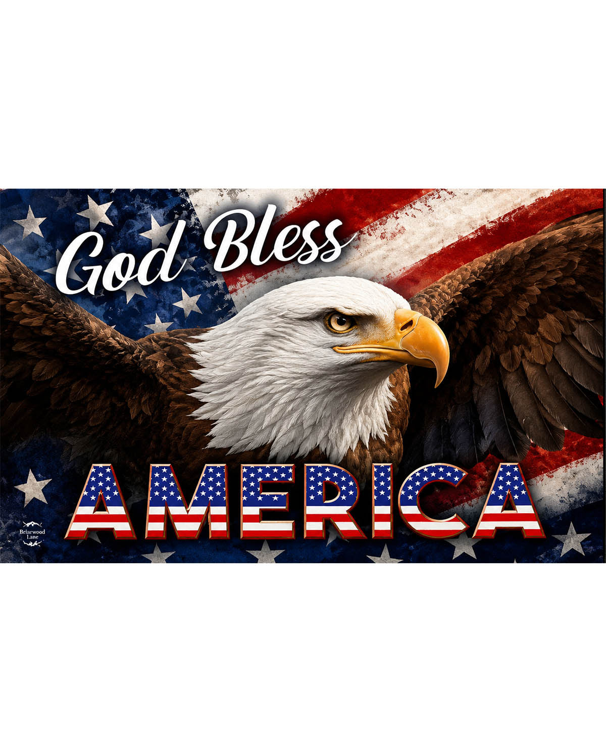God Bless America Eagle Doormat