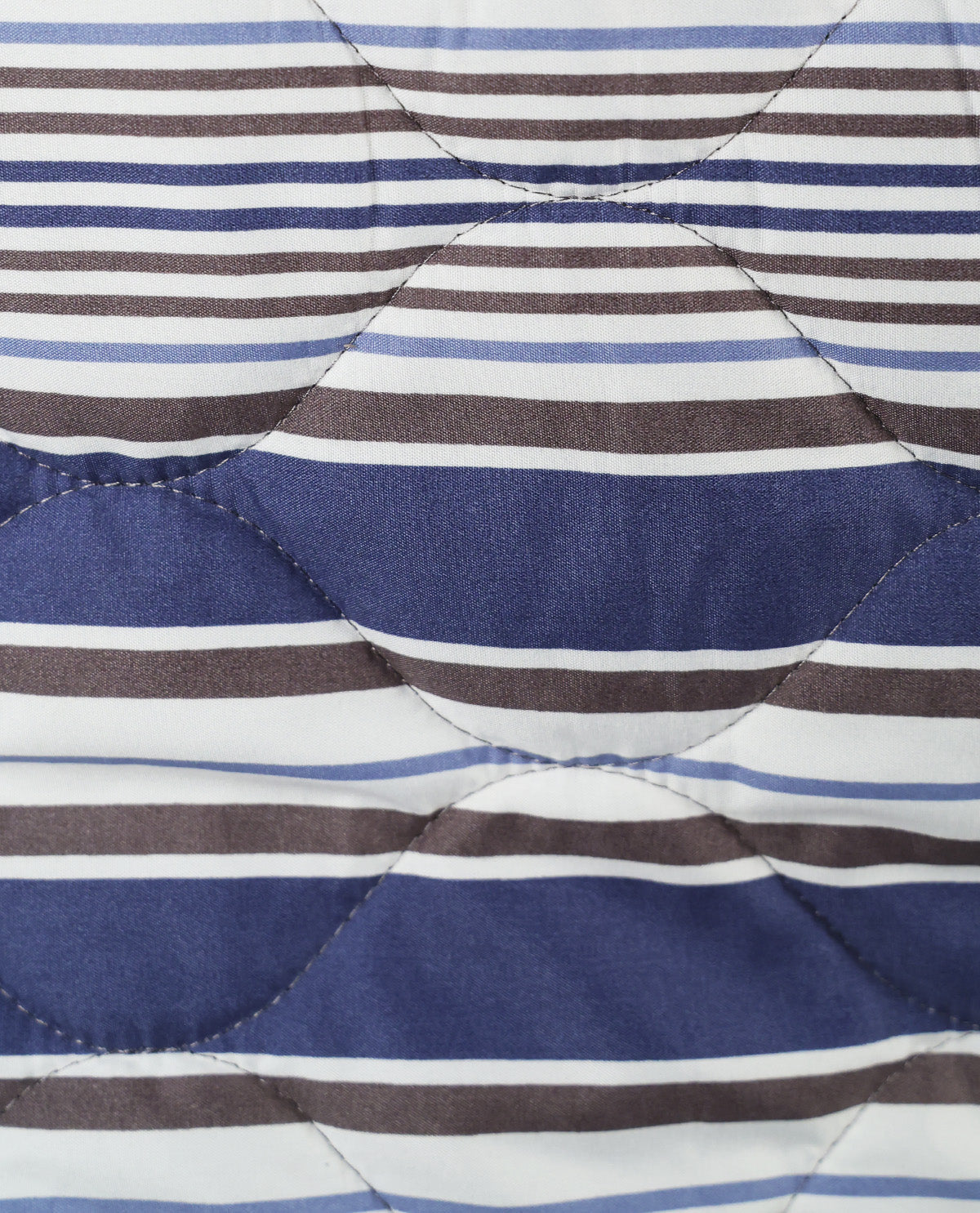 USPA 3 Piece Queen Blue Stripe Quilt Set