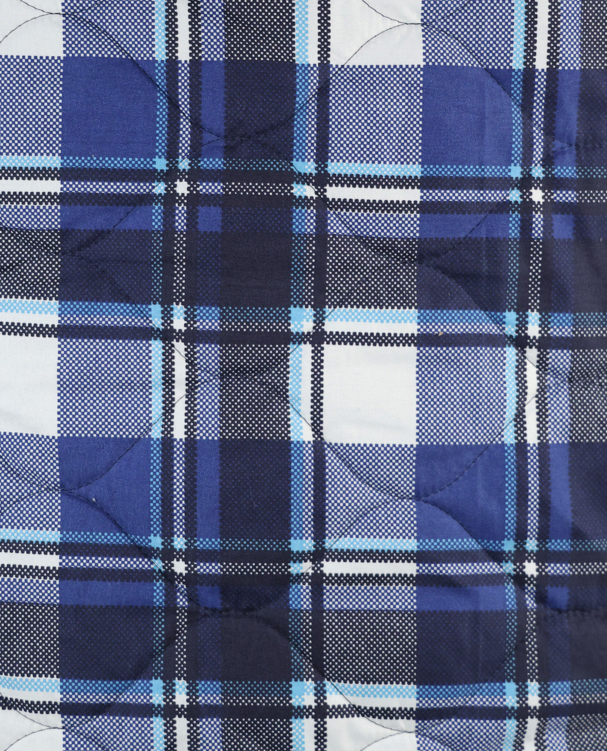 USPA King Calvin Plaid 3 Piece Quilt Set