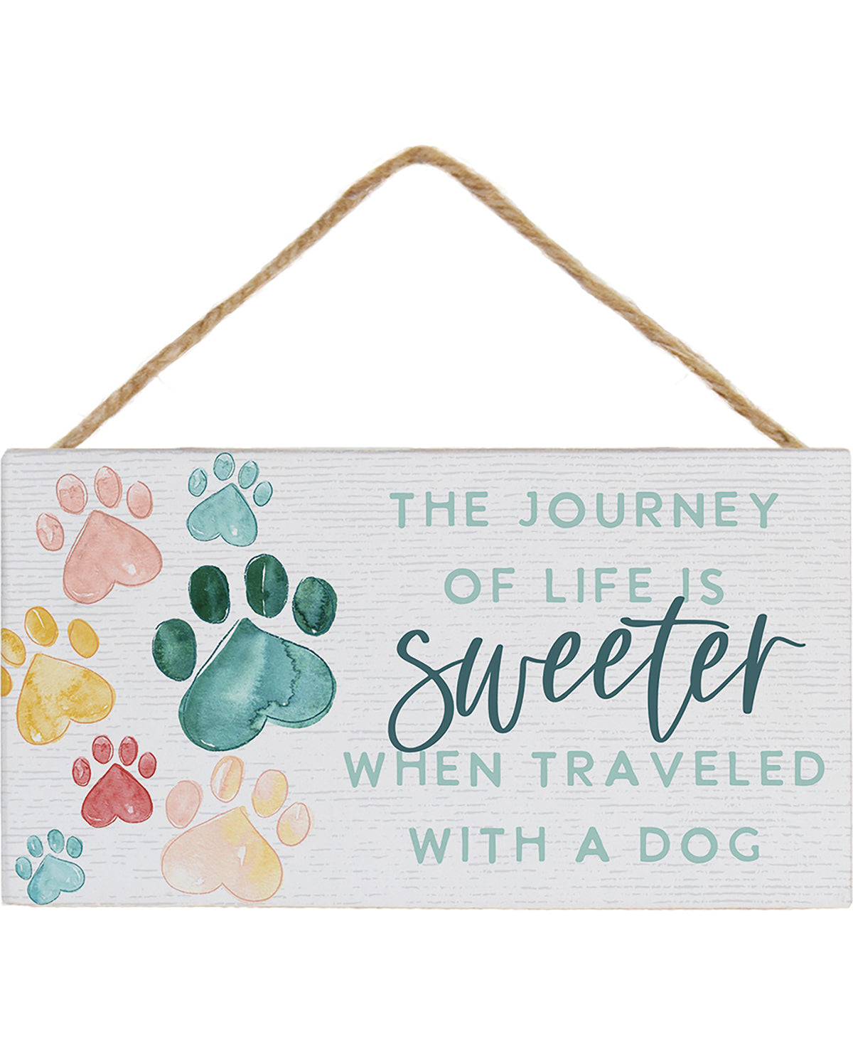 Simply Said Life Sweeter With Dog Sign