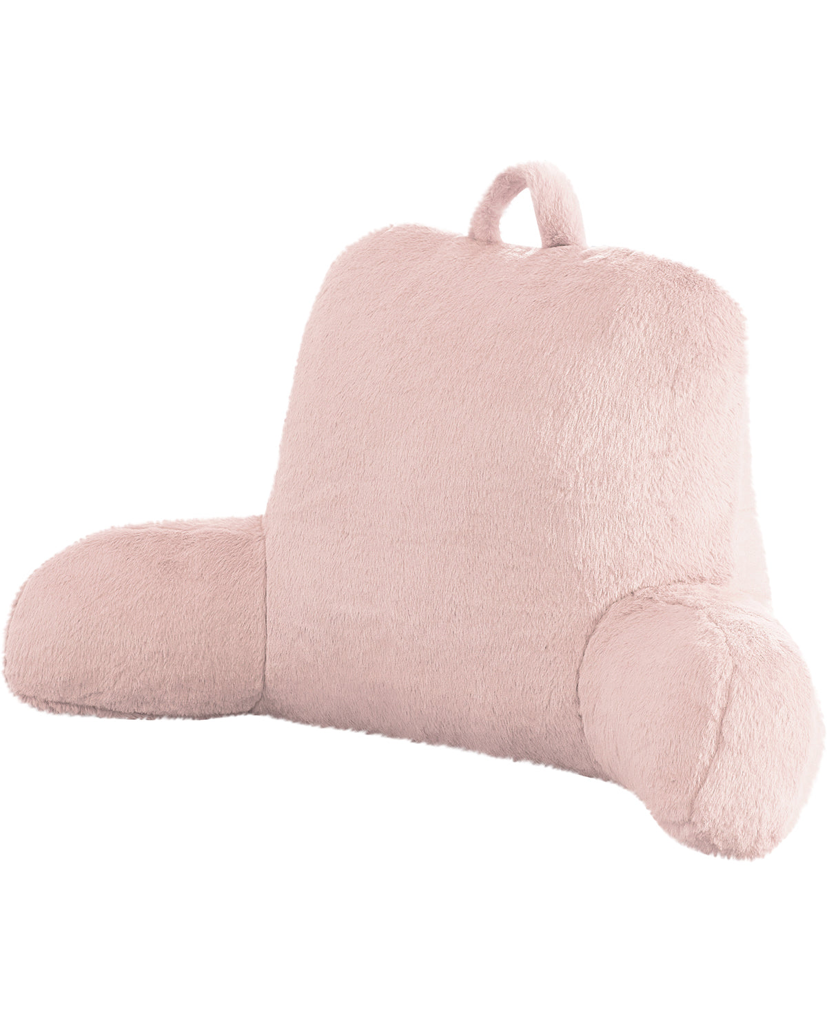 Pink backrest pillow on a white background