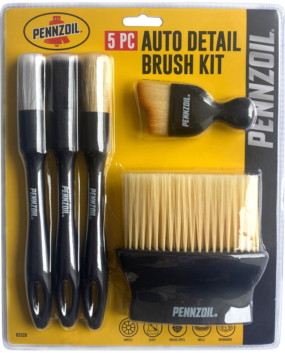 Pennzoil 5pc Detail Brush Set