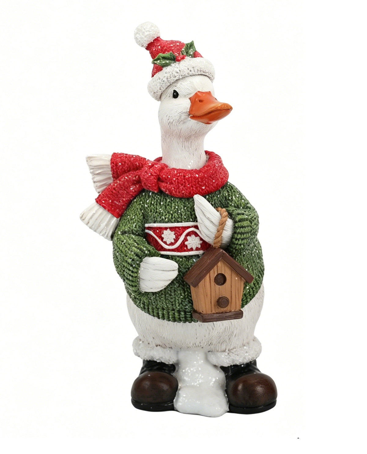 Resin Christmas Duck Decor