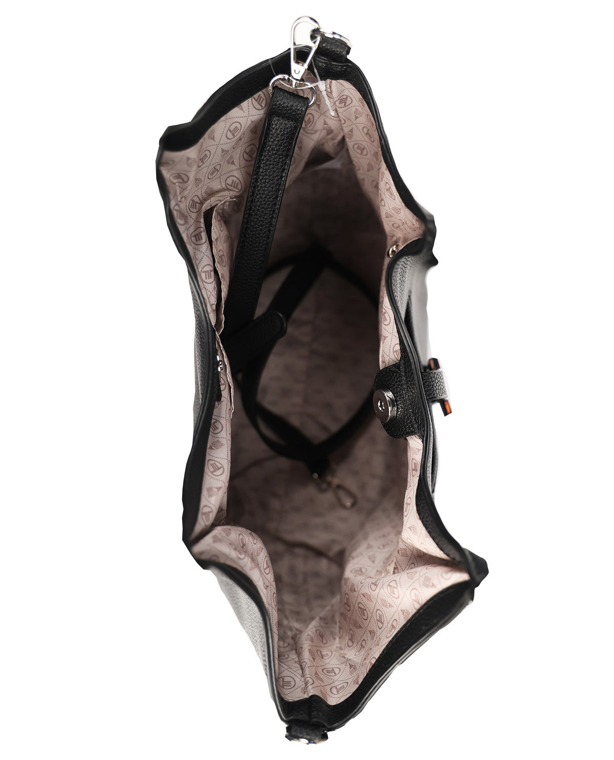 London Fog Jade Tote With Whipstitch Black