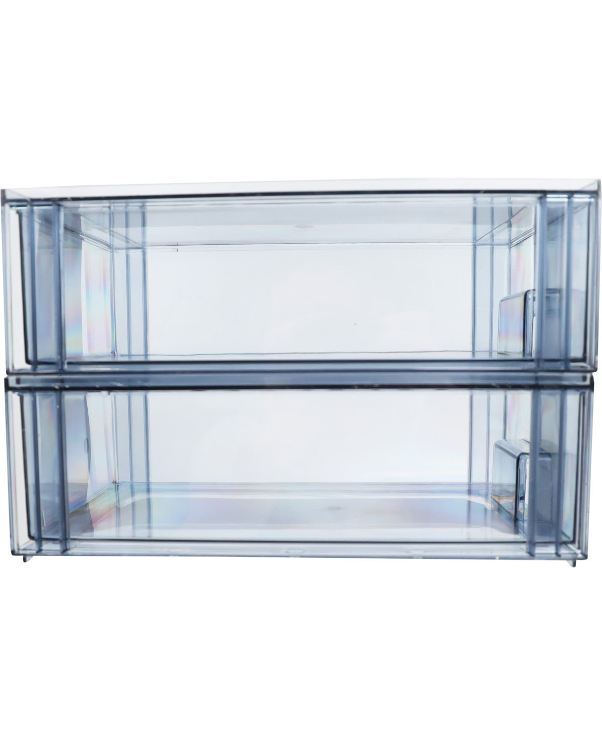 2 Piece Pull Out Storage Boxes - Blue
