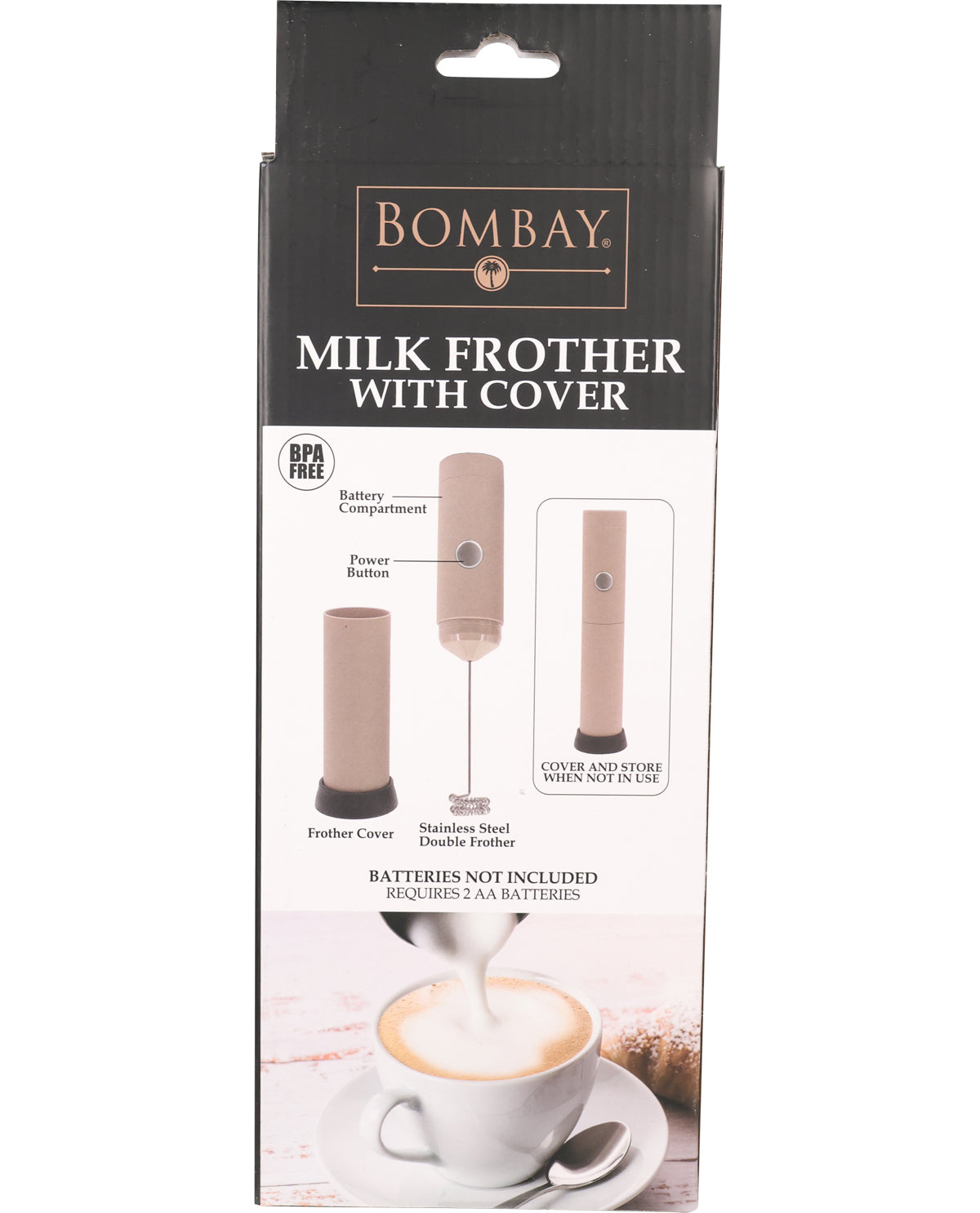 Bombay Stainless Steel Frother - Light Taupe