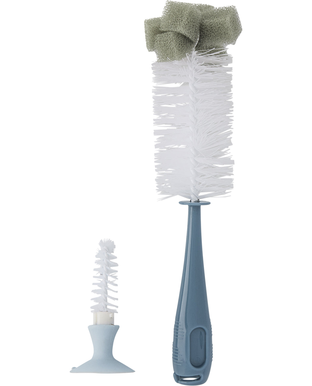 2 Piece Suction Cup Bottle Brush Set - Blue
