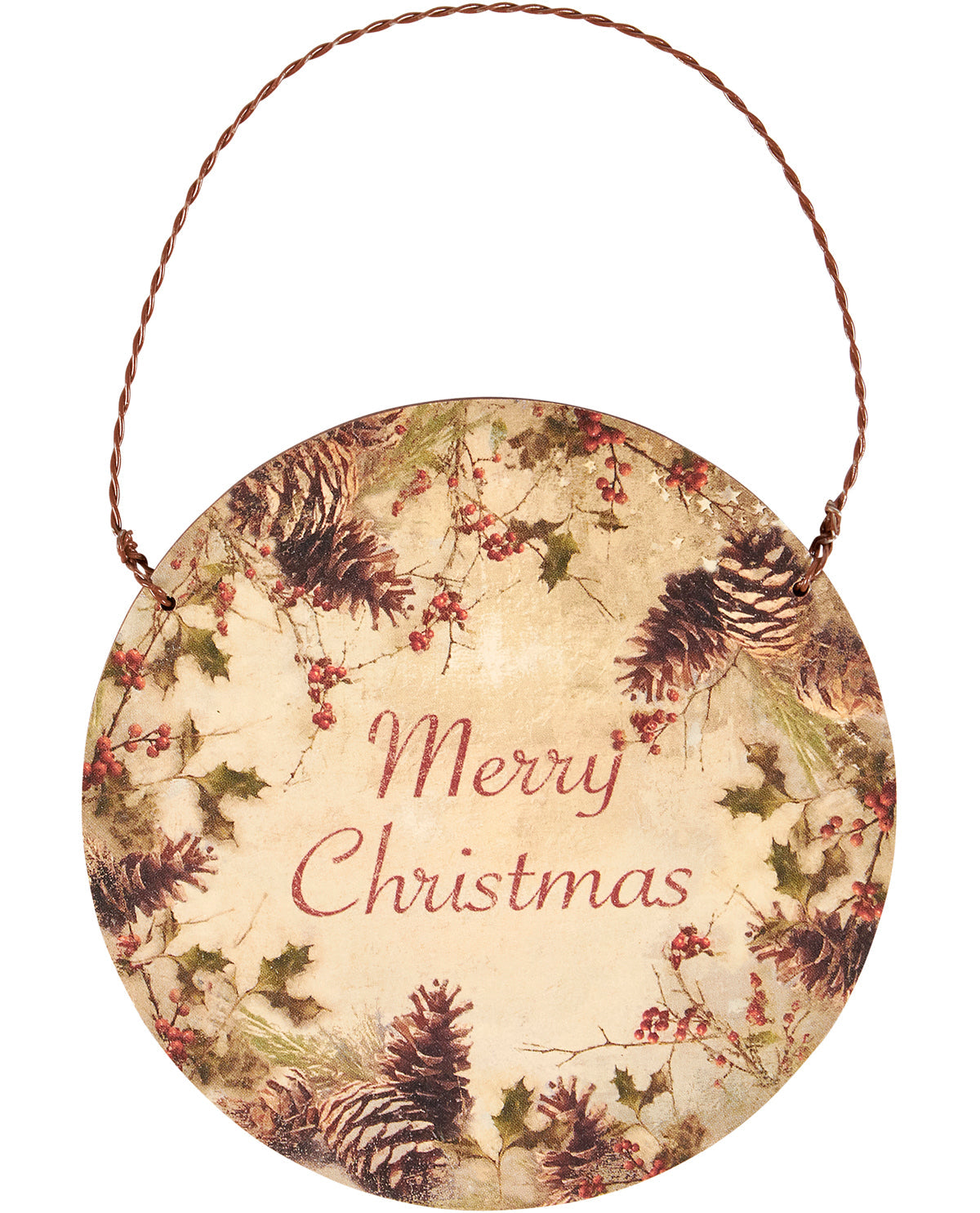Primitives By Kathy Christmas Holly Ornament