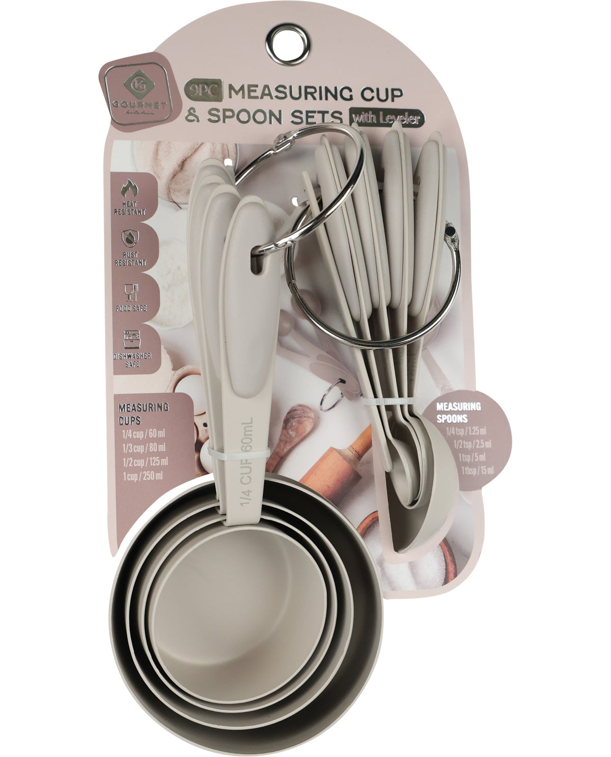 Moonbeam 9 Piece Measuring Cup Set With Leveler
