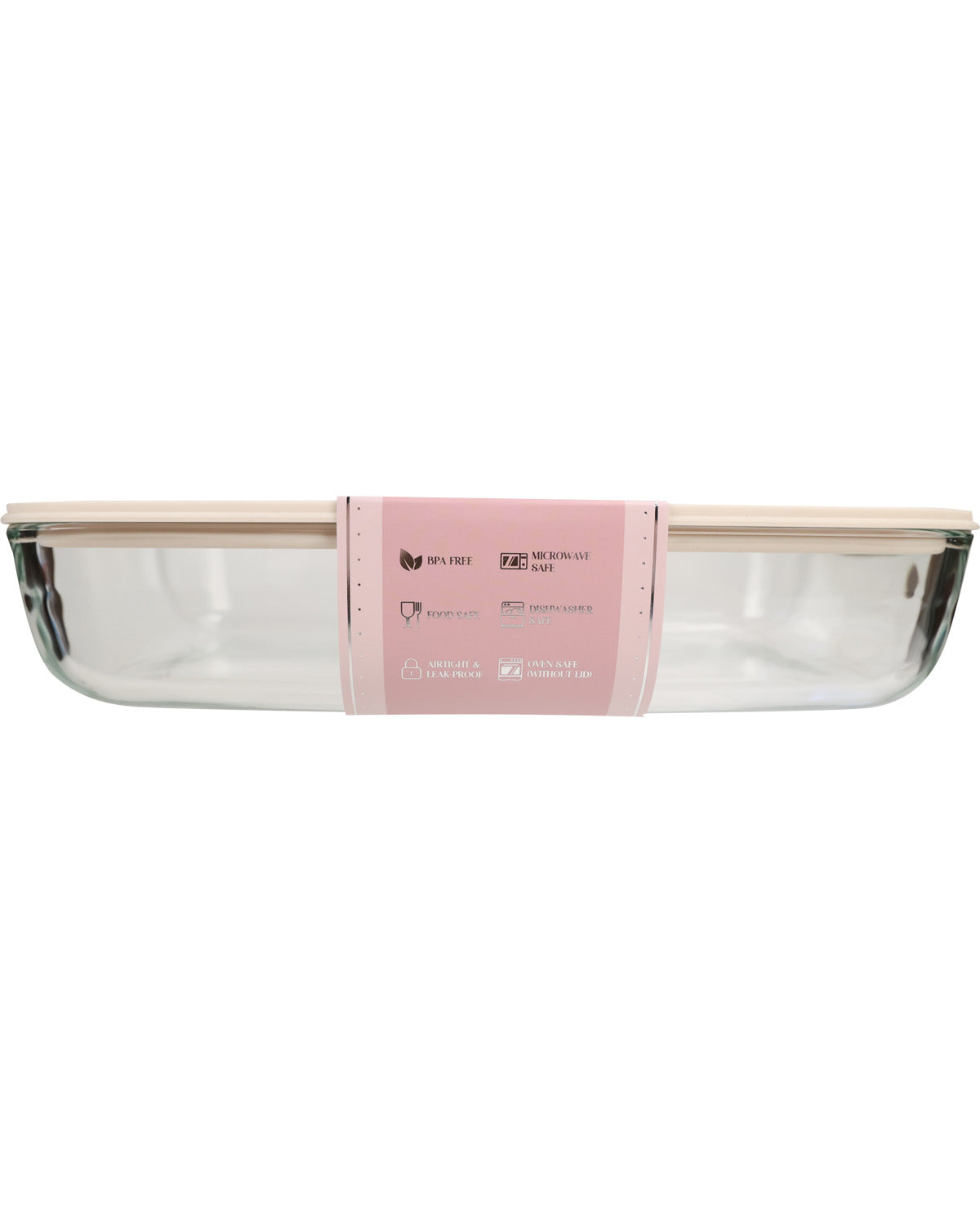 Gourmet Kitchen 122oz Glass Baking Pan - Blush