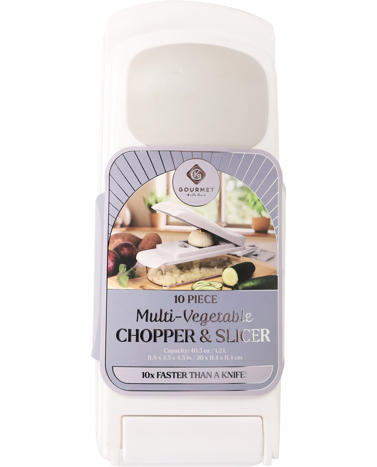 Gourmet Kitchen 10 Piece Multi Veggie Chopper - White