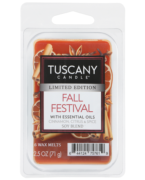 Tuscany Candle Fall Festival wax melt packaging on a white background
