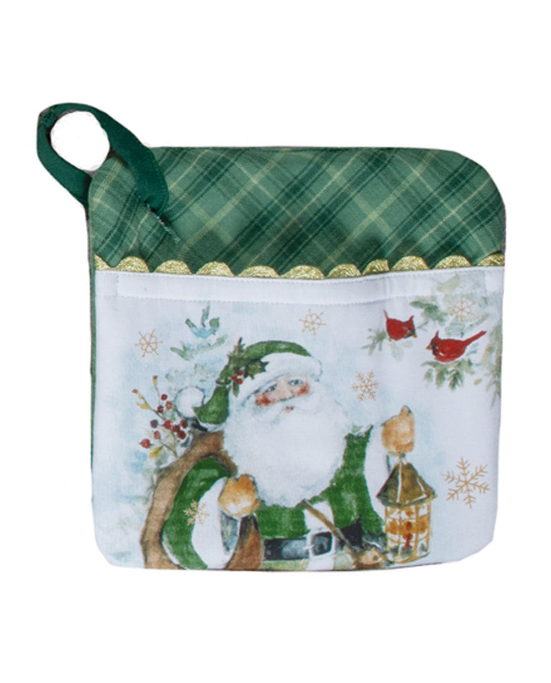 Potholder with Santa Claus design on a white background