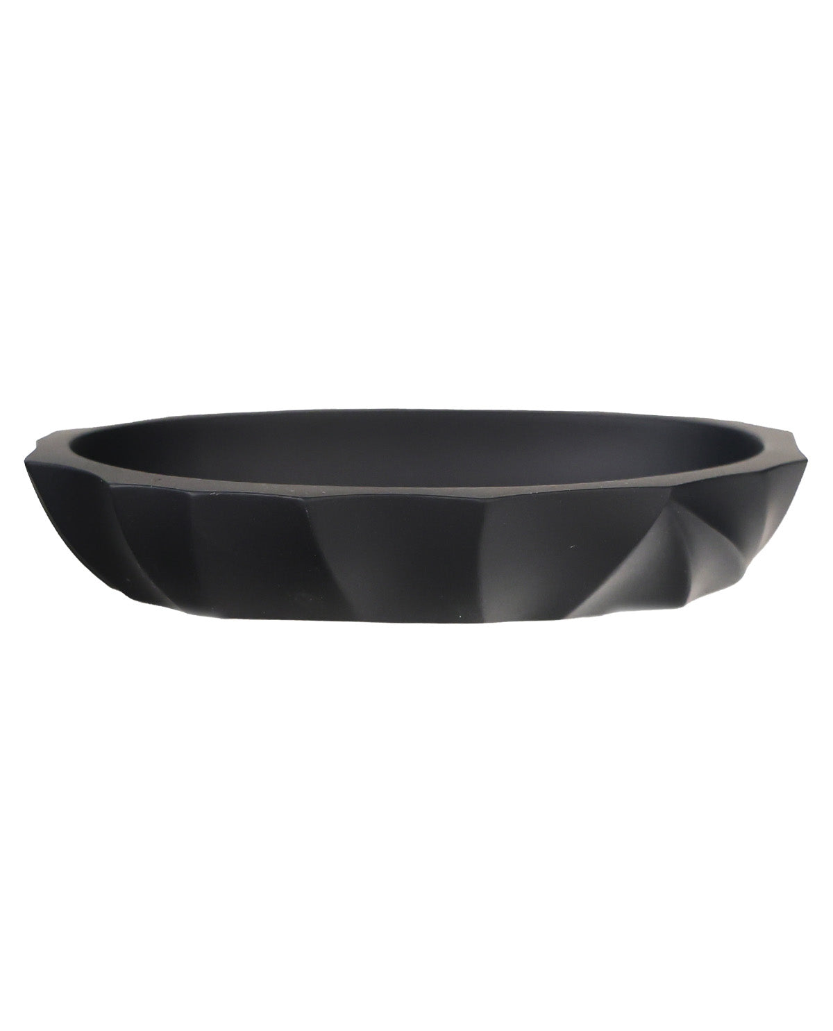 Black metal handle on a white background