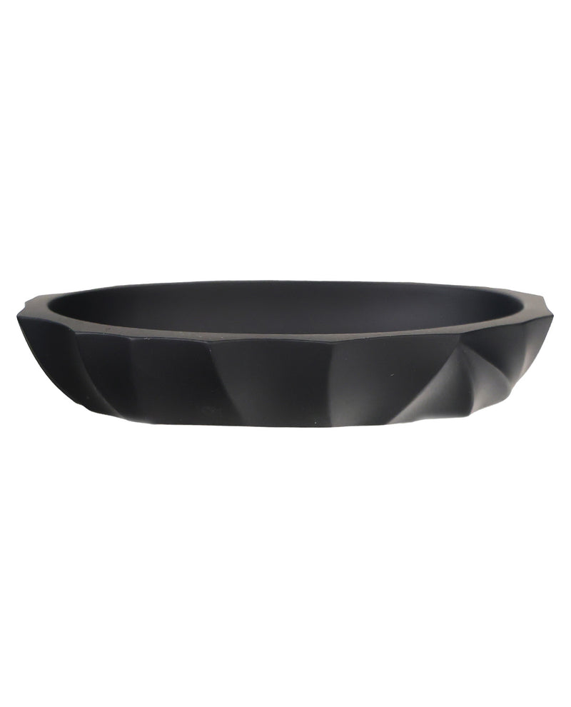 Black metal handle on a white background