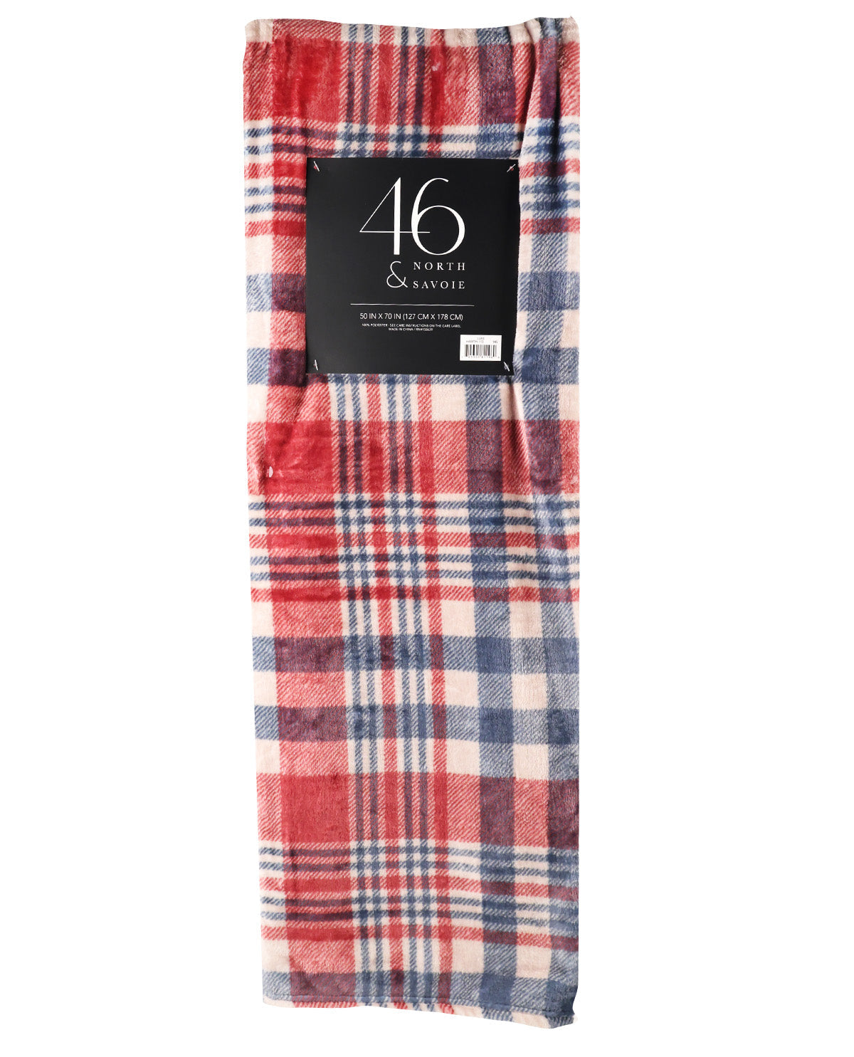 46 North & Savoie Luke Burgundy Plaid Throw